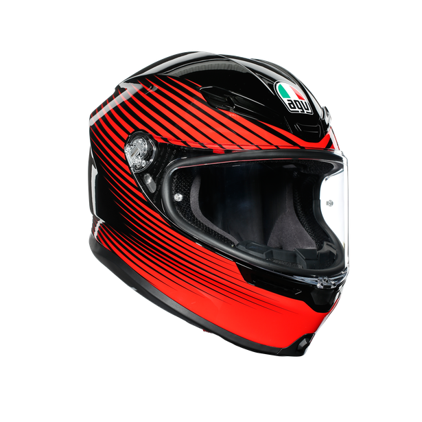 Картинка Шлем  AGV  K6 RUSH BLACK/RED от магазина Seller — готовый магазин одежды