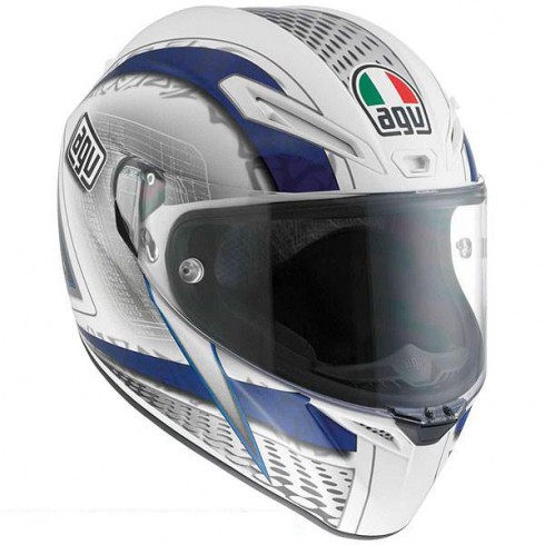 Картинка Шлем  AGV  GT VELOCE MULTICYBORG WHITE/BLACK/BLUE от магазина Seller — готовый магазин одежды