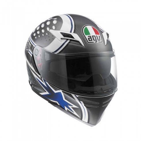 Картинка Шлем AGV SKYLINE - PSYCO WHITE/GUN METAL/BLUE от магазина Seller — готовый магазин одежды