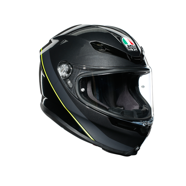 Картинка Шлем  AGV  K6 MINIMAL GUNMET/BLACK/YELLOW FL от магазина Seller — готовый магазин одежды