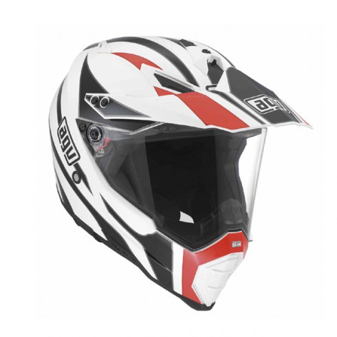 Картинка Шлем  AGV  AX-8 DUAL EVO MULTOUR WHITE/BLACK/RED от магазина Seller — готовый магазин одежды