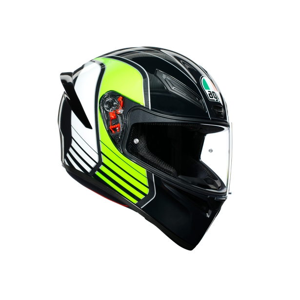 Картинка Шлем  AGV  K1 POWER GUNMETAL/WHITE/GREEN от магазина Seller — готовый магазин одежды