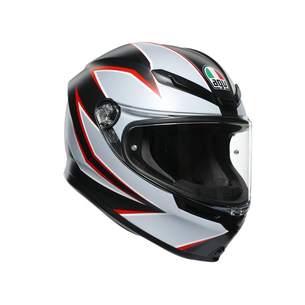 Картинка Шлем  AGV  K6 FLASH MATT BLACK/GREY/RED от магазина Seller — готовый магазин одежды