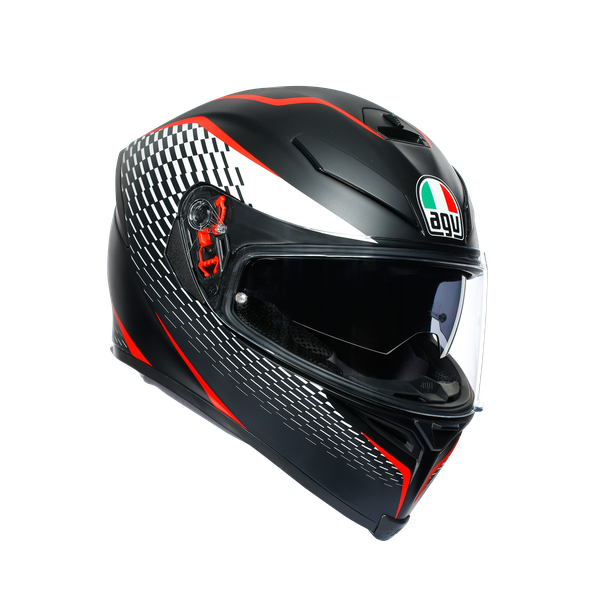 Картинка Шлем  AGV  K5 S THUNDER MATT BLACK/WHITE/RED от магазина Seller — готовый магазин одежды