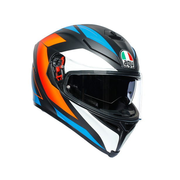 Картинка Шлем  AGV  K5 S CORE MATT BLACK/BLUE/ORANGE от магазина Seller — готовый магазин одежды