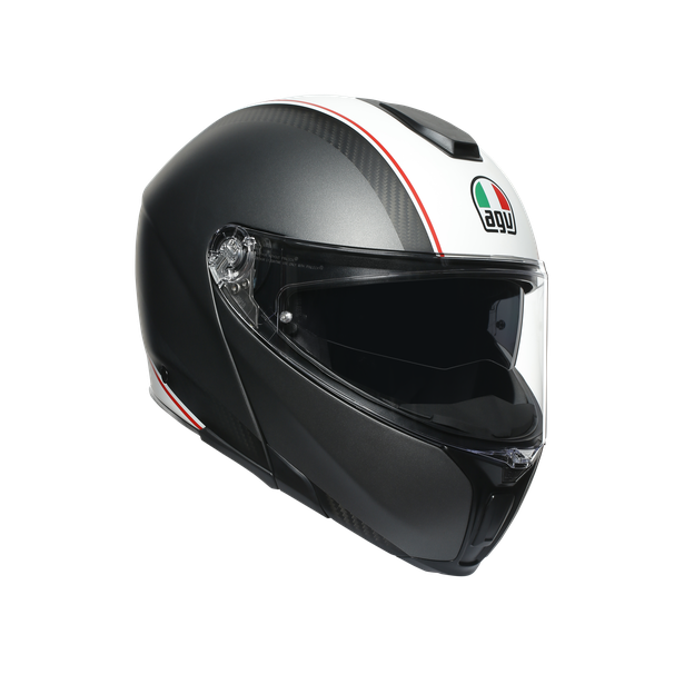 Картинка Шлем  AGV  SPORTMODULAR COVER MATT GUNMETAL/WHITE от магазина Seller — готовый магазин одежды