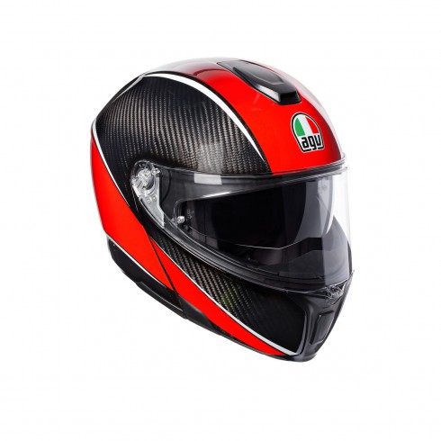 Картинка Шлем  AGV  SPORTMODULAR AERO CARBON/RED от магазина Seller — готовый магазин одежды
