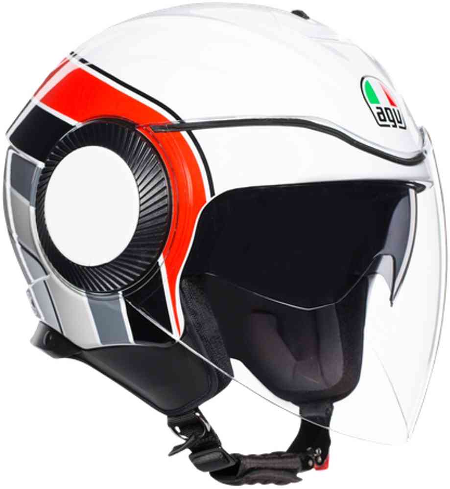 Картинка Шлем ORBYT AGV BRERA WHITE/GREY/RED от магазина Seller — готовый магазин одежды